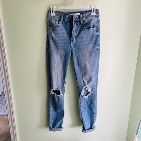 eunina Denim - Super-High Rise Skinny Ankle Jeans Size 1